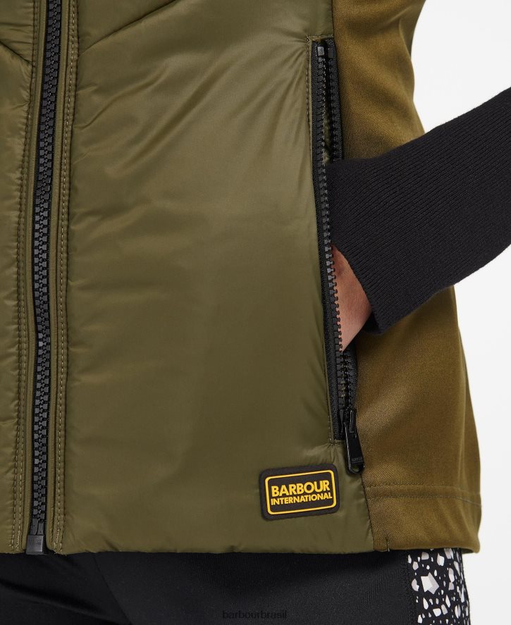 roupas Barbour lando colete acolchoado preto clássico mulheres NH44421464