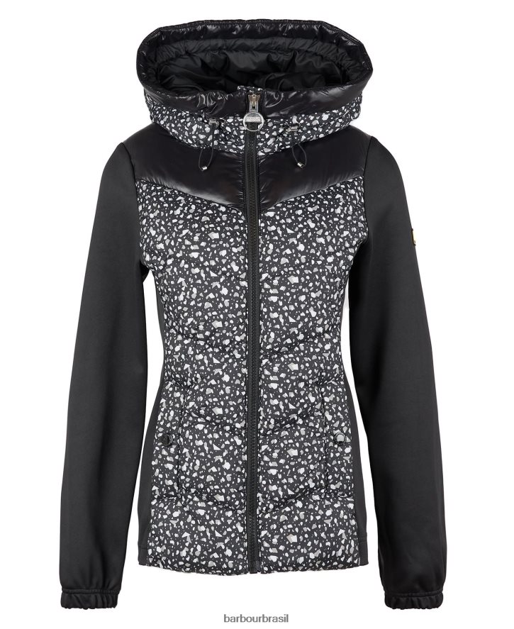 roupas Barbour suor acolchoado condor impresso terrazzo/preto mulheres NH44421500