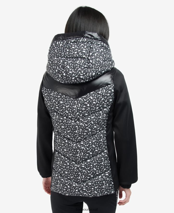 roupas Barbour suor acolchoado condor impresso terrazzo/preto mulheres NH44421500