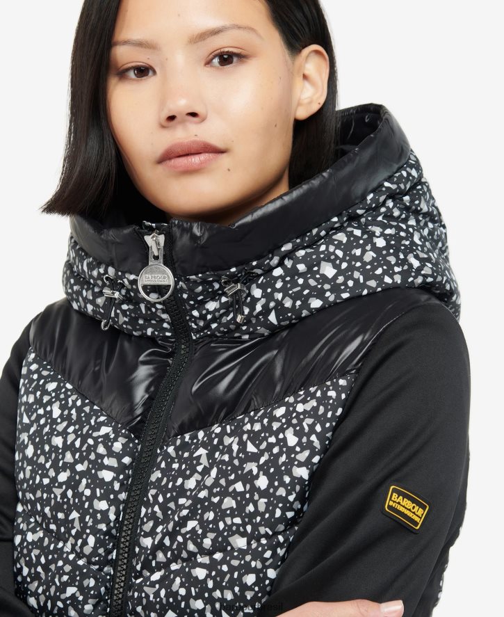 roupas Barbour suor acolchoado condor impresso terrazzo/preto mulheres NH44421500