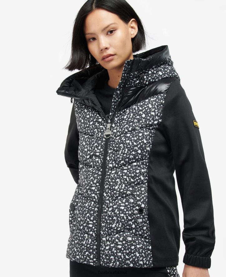 roupas Barbour suor acolchoado condor impresso terrazzo/preto mulheres NH44421500