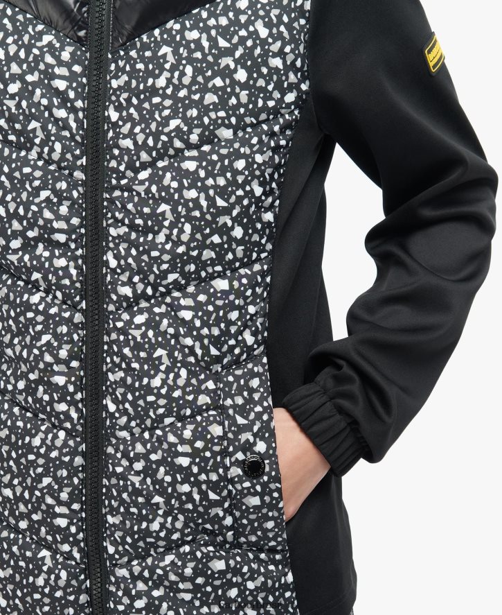 roupas Barbour suor acolchoado condor impresso terrazzo/preto mulheres NH44421500