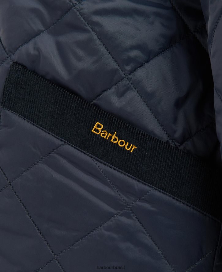 roupas Barbour x House of Hackney gransden jaqueta acolchoada reversível marinho escuro/limerência/céu mulheres NH44421432