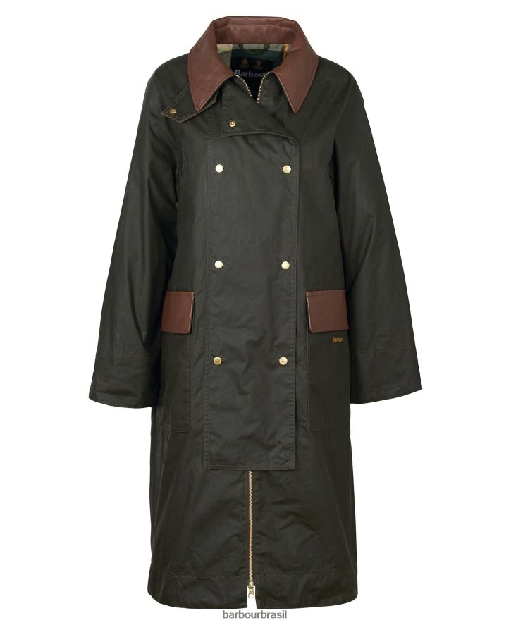 roupas Barbour jaqueta de barba encerada arquivo oliveira/antigo mulheres NH44421371