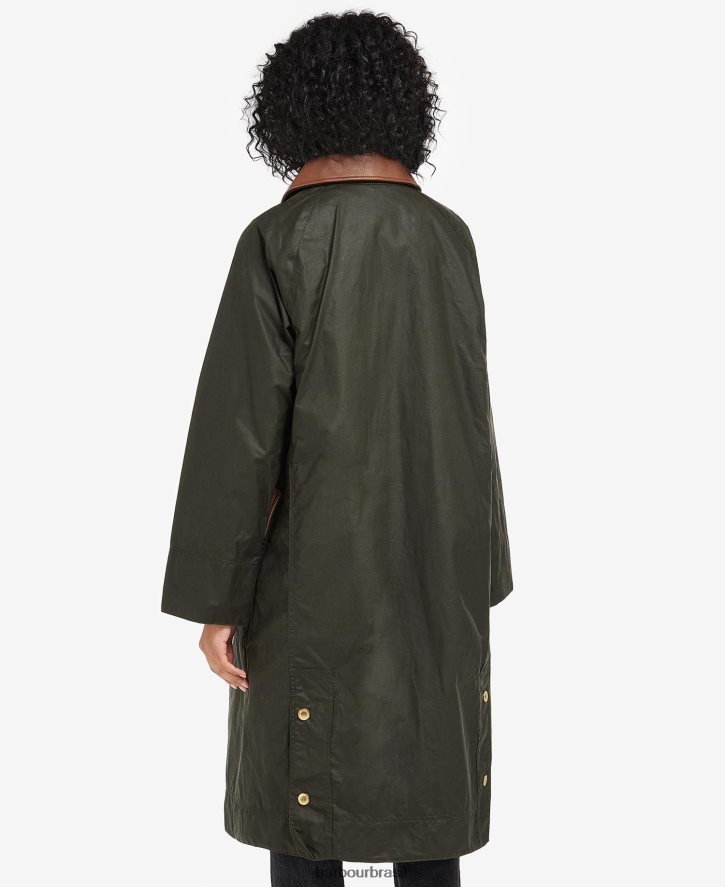 roupas Barbour jaqueta de barba encerada arquivo oliveira/antigo mulheres NH44421371