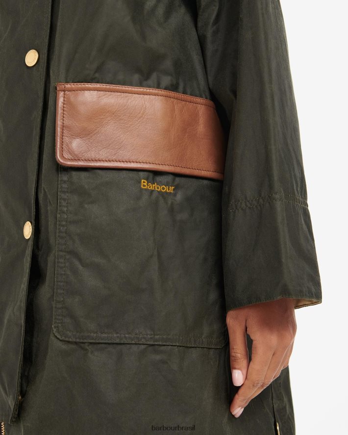 roupas Barbour jaqueta de barba encerada arquivo oliveira/antigo mulheres NH44421371