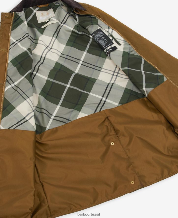 roupas Barbour jaqueta de cera brora areia/choupo antigo mulheres NH44421391