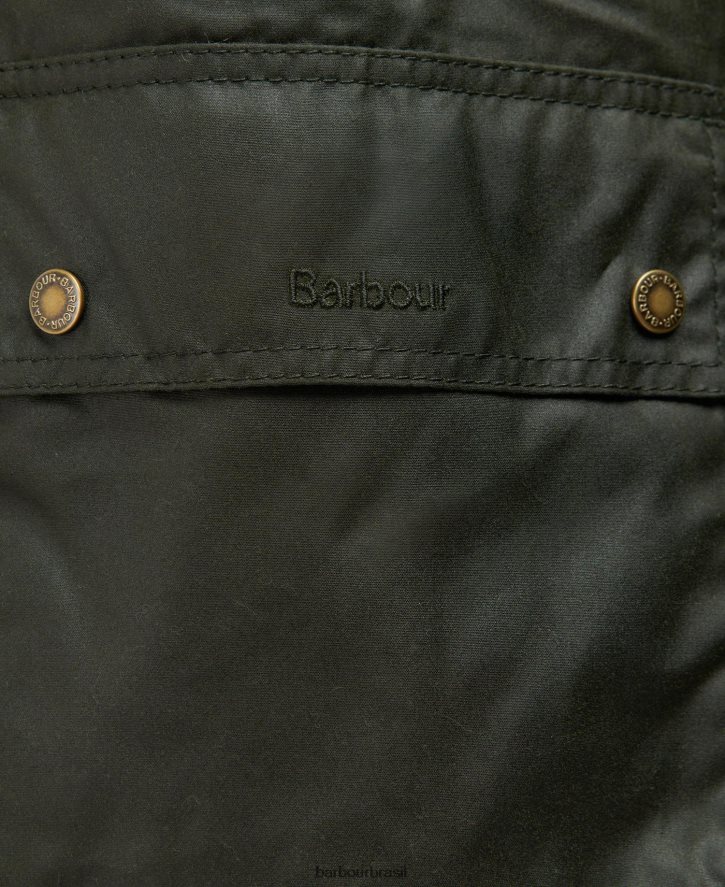 roupas Barbour jaqueta de cera carloway samambaia/tartã clássico mulheres NH44421390