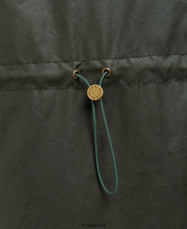 roupas Barbour jaqueta de cera gunnister tartan preto/antigo mulheres NH44421375