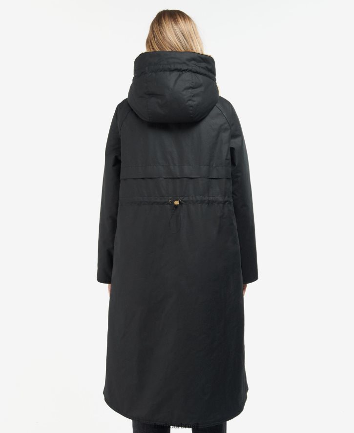 roupas Barbour jaqueta de cera gunnister tartan preto/antigo mulheres NH44421395