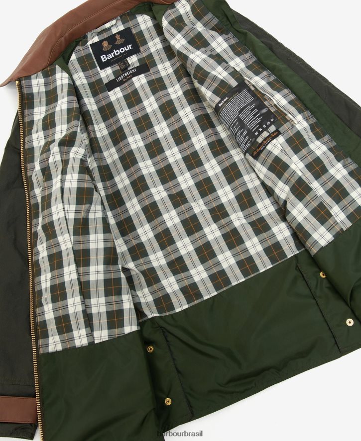 roupas Barbour jaqueta encerada beadnell premium arquivo oliveira/antigo mulheres NH44421387