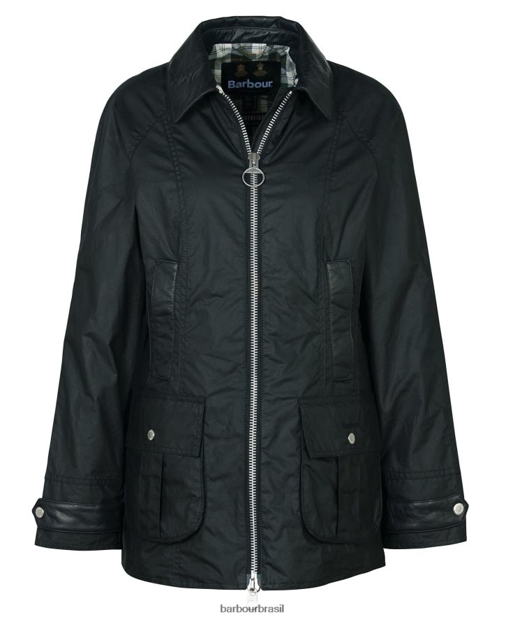 roupas Barbour jaqueta encerada beadnell premium arquivo oliveira/antigo mulheres NH44421392