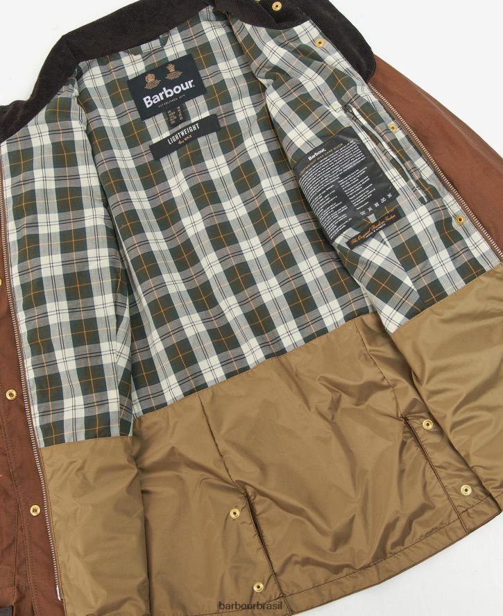 roupas Barbour jaqueta encerada de defesa premium arquivo oliveira/antigo mulheres NH44421377