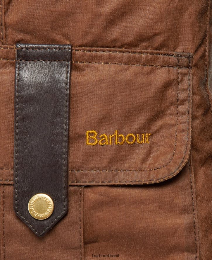 roupas Barbour jaqueta encerada de defesa premium arquivo oliveira/antigo mulheres NH44421377