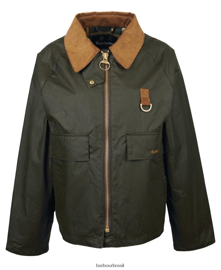 roupas Barbour jaqueta encerada eddleston arquivo oliveira/antigo mulheres NH44421367