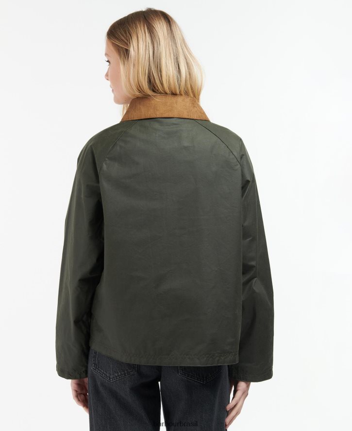 roupas Barbour jaqueta encerada eddleston arquivo oliveira/antigo mulheres NH44421367