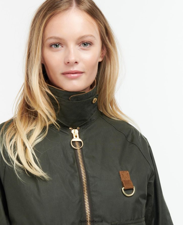 roupas Barbour jaqueta encerada eddleston arquivo oliveira/antigo mulheres NH44421367