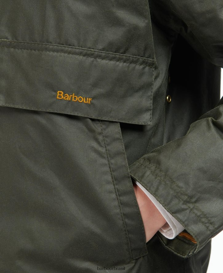 roupas Barbour jaqueta encerada eddleston arquivo oliveira/antigo mulheres NH44421367