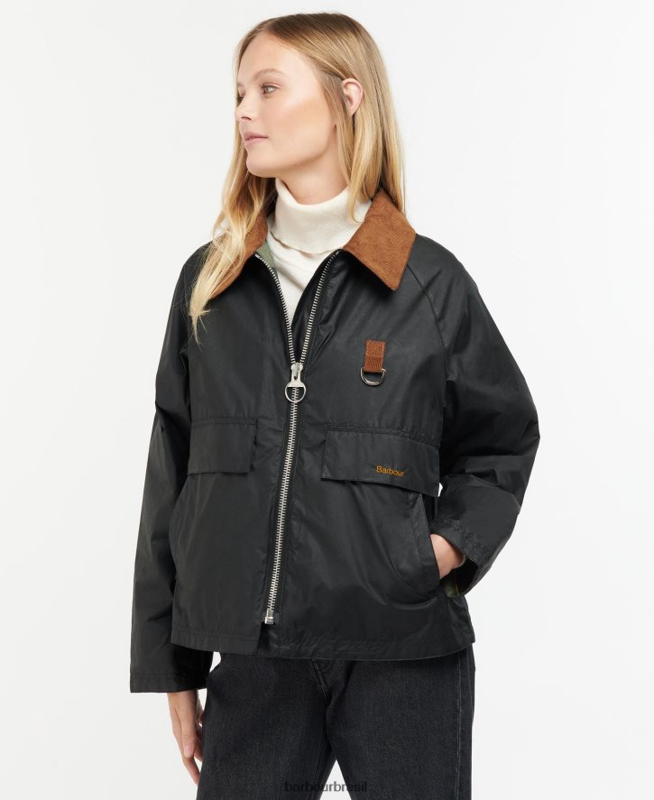 roupas Barbour jaqueta encerada eddleston arquivo oliveira/antigo mulheres NH44421383