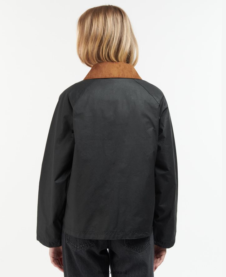 roupas Barbour jaqueta encerada eddleston arquivo oliveira/antigo mulheres NH44421383
