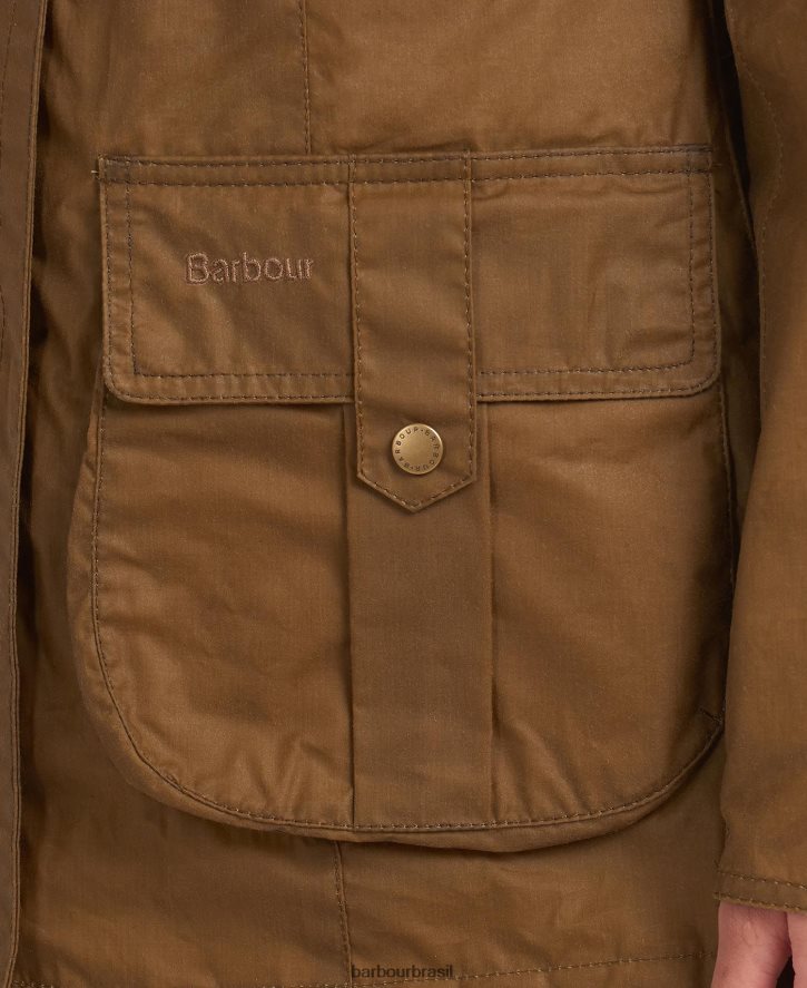 roupas Barbour jaqueta leve de algodão encerado de defesa marinho real/clássico mulheres NH44421388