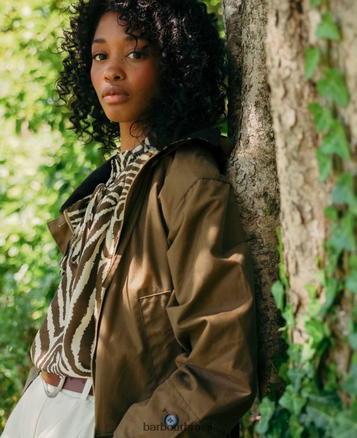 roupas Barbour x House of Hackney Jaqueta de Cera Petiver areia/limerência/céu mulheres NH44421382