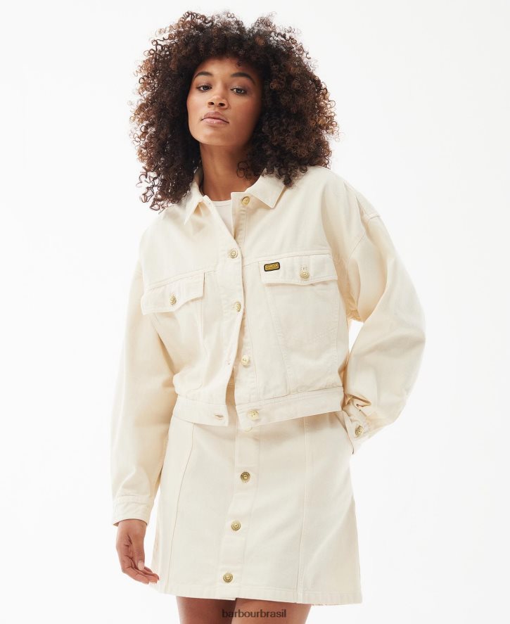 roupas Barbour jaqueta jeans lorimer seixo mulheres NH44421613