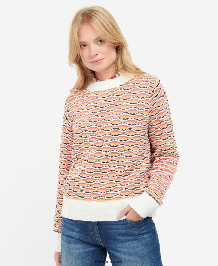 roupas Barbour camisola de tricô kailani luz múltipla mulheres NH44421946