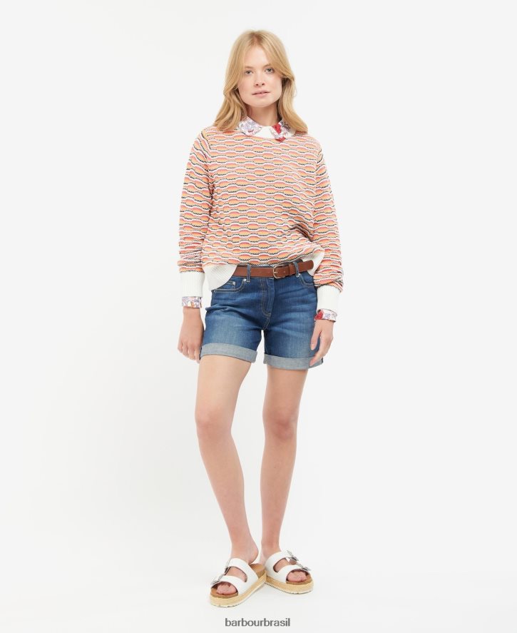 roupas Barbour camisola de tricô kailani luz múltipla mulheres NH44421946