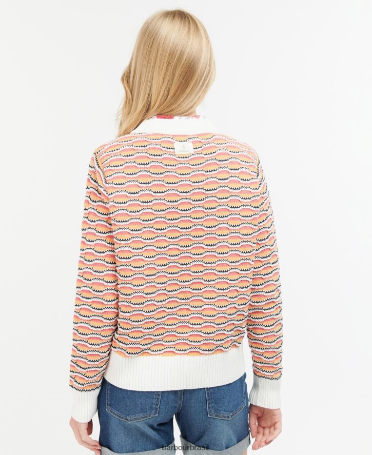 roupas Barbour camisola de tricô kailani luz múltipla mulheres NH44421946