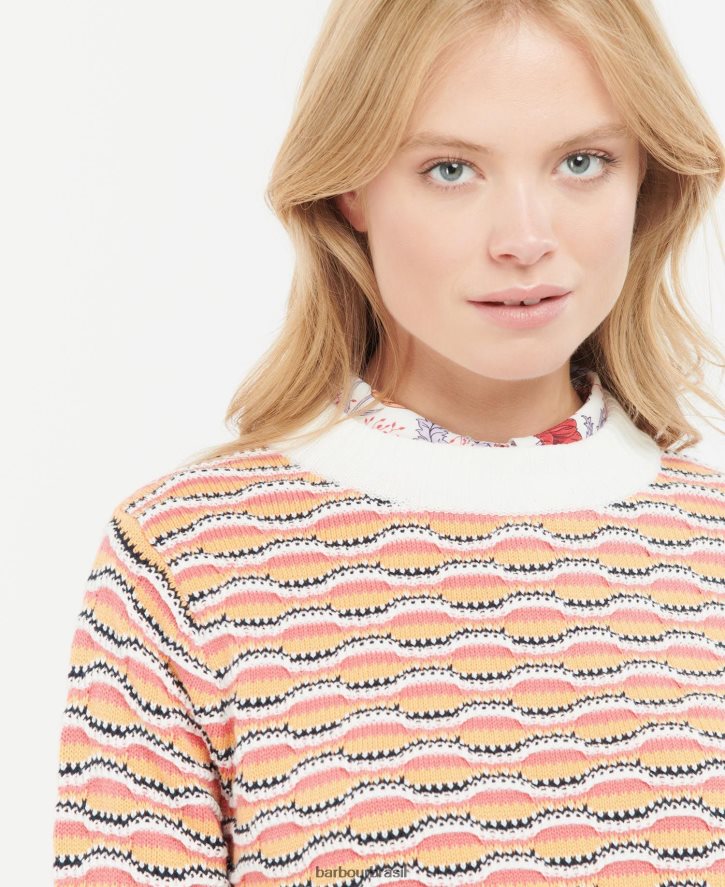 roupas Barbour camisola de tricô kailani luz múltipla mulheres NH44421946