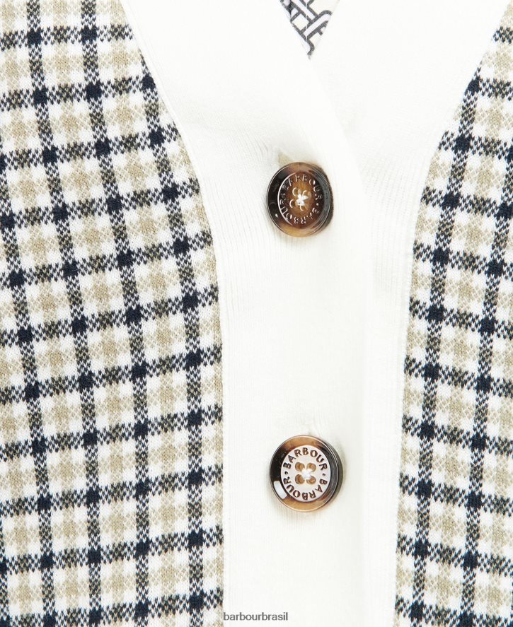 roupas Barbour cardigã das hébridas verificação múltipla mulheres NH44421968