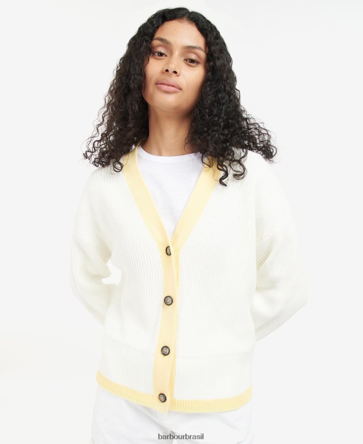 roupas Barbour cardigã de máscara cru mulheres NH44421941