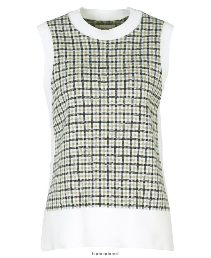 roupas Barbour colete de tricô dumbarton verificação múltipla mulheres NH44421975