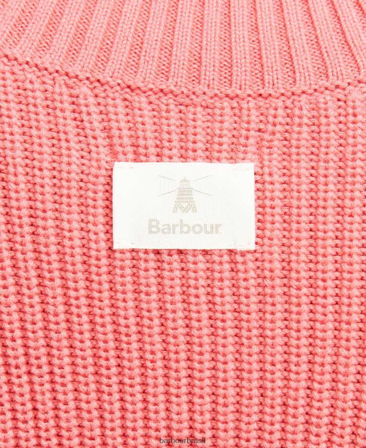 roupas Barbour macacão malha coralina ponche rosa mulheres NH44421966