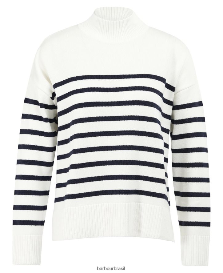 roupas Barbour macacão tricô pérola faixa bege mulheres NH44421933