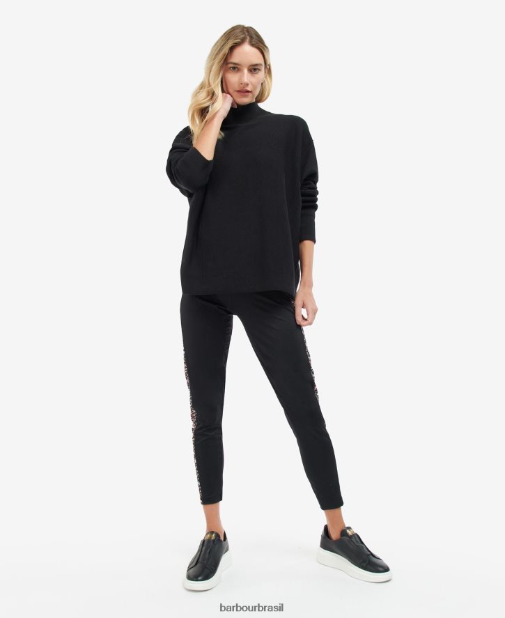 roupas Barbour macacão tricô roland preto clássico mulheres NH44421952