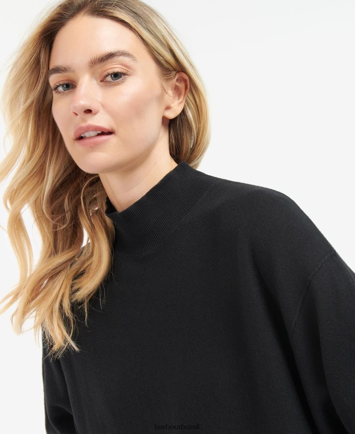 roupas Barbour macacão tricô roland preto clássico mulheres NH44421952