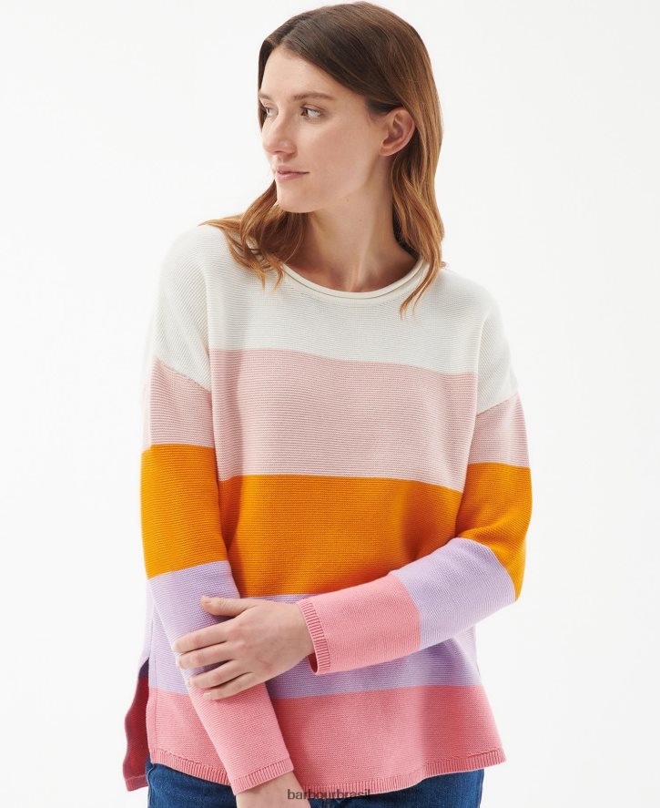 roupas Barbour macacão tricot com listras mariner clássico multi mulheres NH44421930