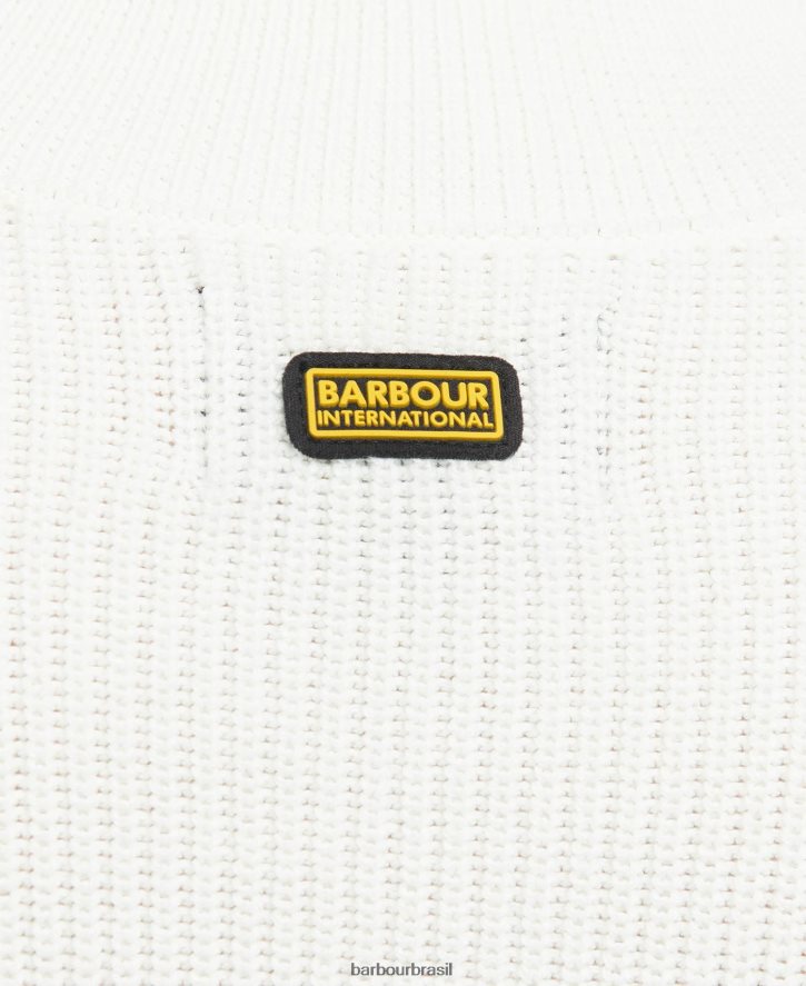 roupas Barbour malha de pavilhão branco óptico mulheres NH44421959