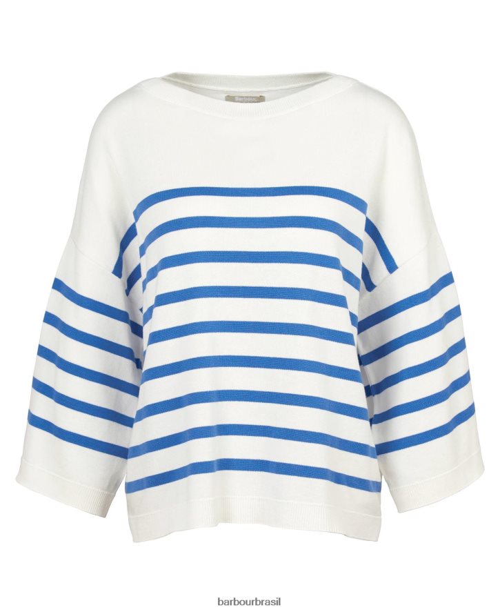 roupas Barbour renfew top de malha calico/bluebell mulheres NH44421948