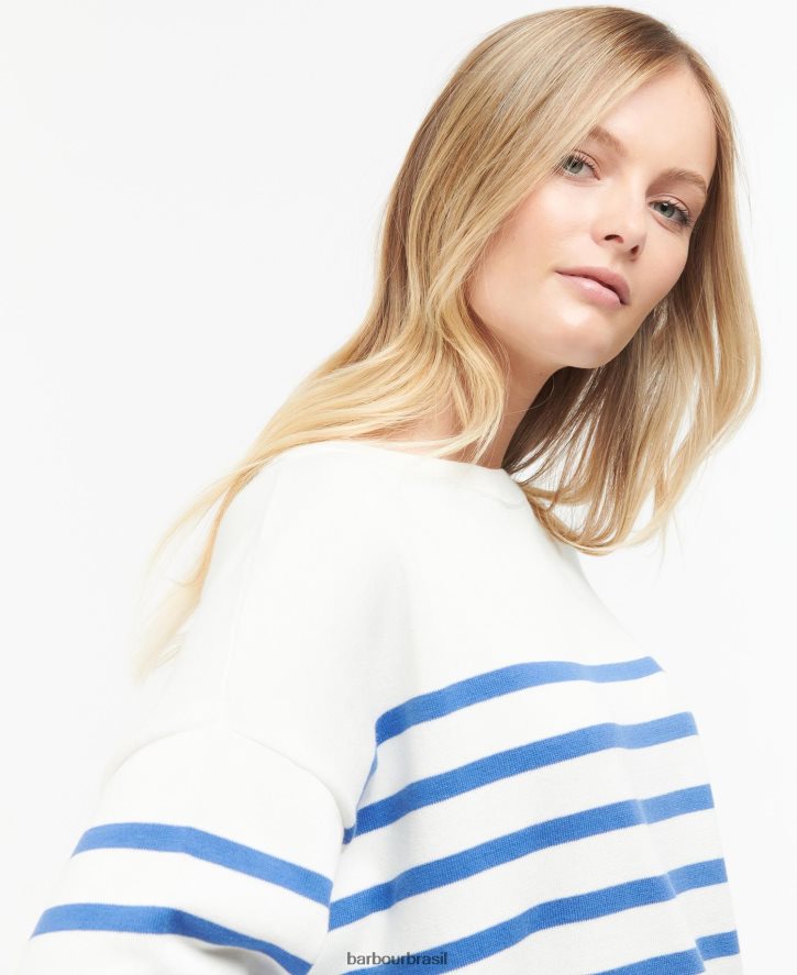 roupas Barbour renfew top de malha calico/bluebell mulheres NH44421948