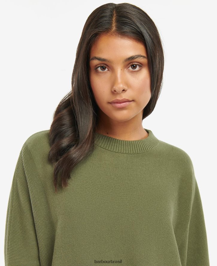 roupas Barbour saltador kubicano meia-noite verde mulheres NH44421962