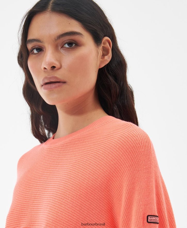 roupas Barbour saltador sanderson coral atômico mulheres NH44421944