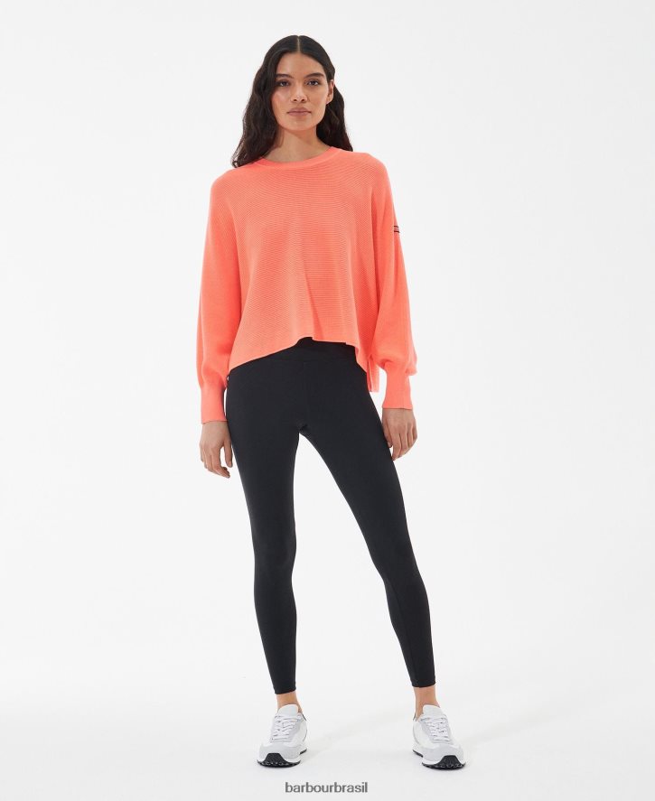 roupas Barbour saltador sanderson coral atômico mulheres NH44421944