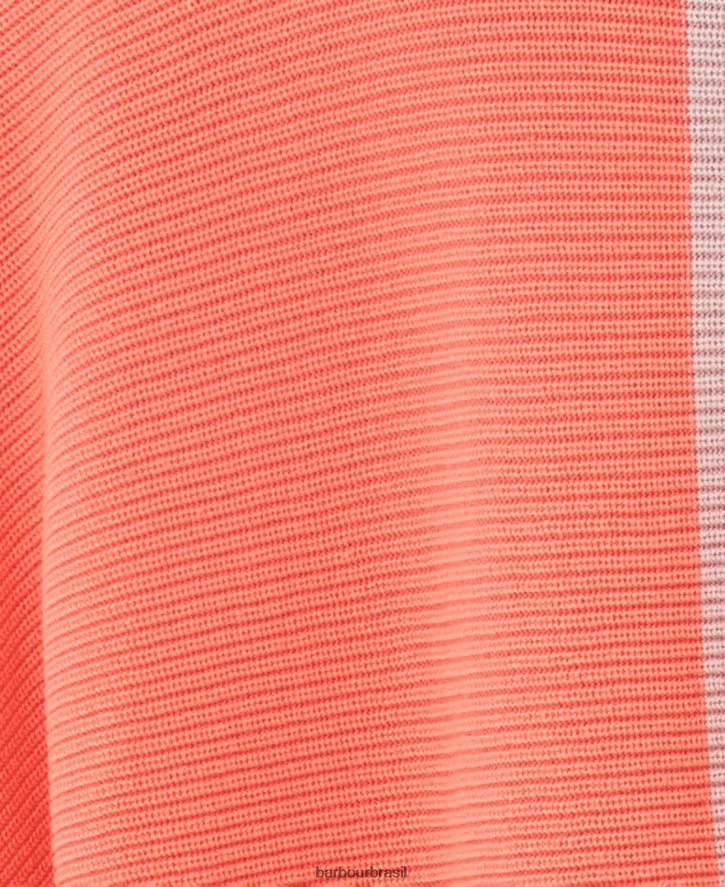 roupas Barbour saltador sanderson coral atômico mulheres NH44421944