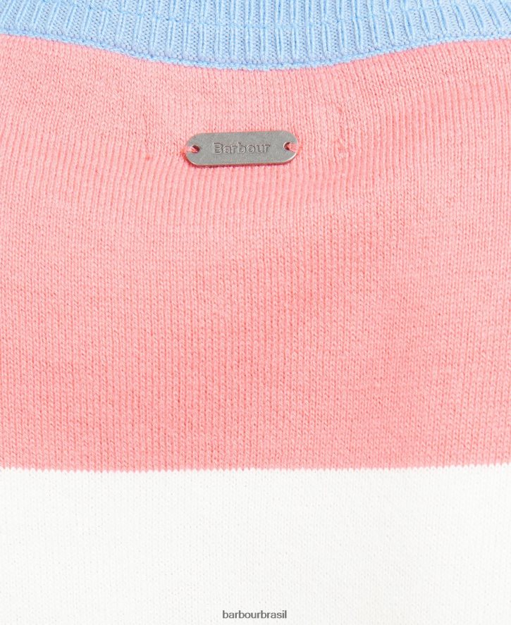 roupas Barbour suéter de tricô com listras bradley nuvem mulheres NH44421947