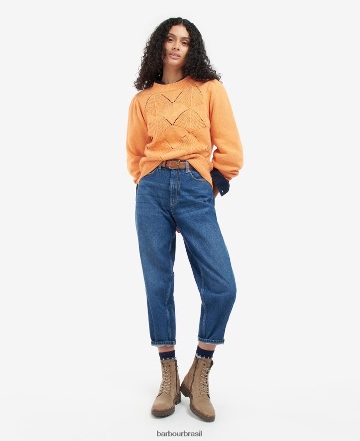 roupas Barbour suéter de tricô leilani mamão mulheres NH44421940