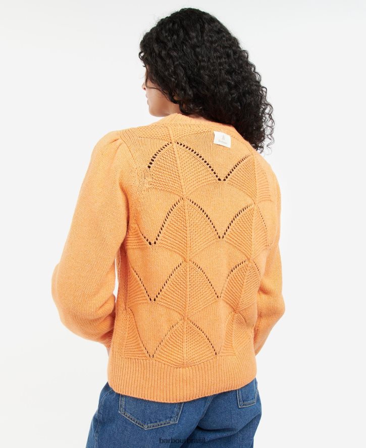 roupas Barbour suéter de tricô leilani mamão mulheres NH44421940