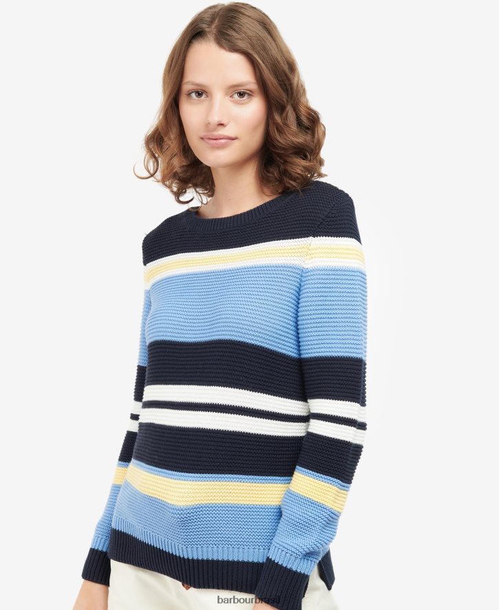 roupas Barbour suéter littlehampton marinho clássico mulheres NH44421963